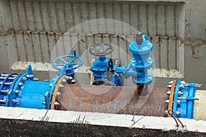 Construction or repair of the main city water supply. The pipes connected with new closures