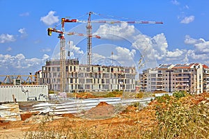 Construction of a residential area.