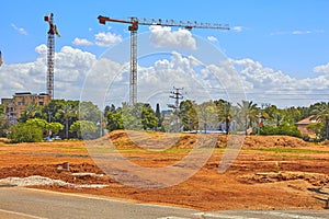 Construction of a residential area.