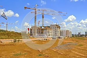 Construction of a residential area.