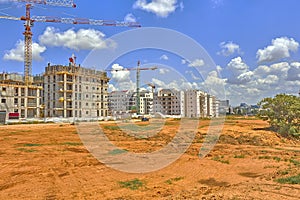 Construction of a residential area.