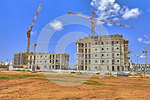 Construction of a residential area.