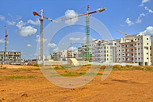 Construction of a residential area.