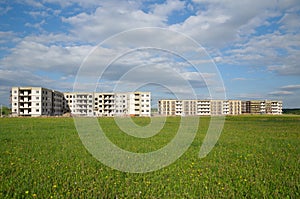 Construction of residential buildings in Moscow region, Russia