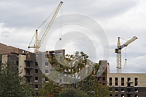 Construction of residential many floors.