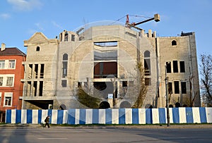 Construction restoration of the Kenigbergsky Liberal synagogue.