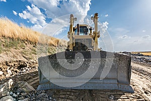 Construction of a road. Earth movement
