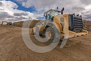 Construction of a road. Earth movement