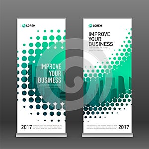 Construction roll up banner design template