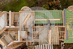 Construction and Roof in progress to new multi-storey building