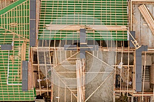 Construction and Roof in progress to new multi-storey building