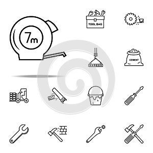 construction roulette outline icon. Construction icons universal set for web and mobile