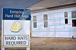 Construction Safety Hard Hat Sign