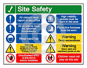 Construction Safety Site Symbol Sign, Vector Illustration, Isolate On White Background Label. EPS10