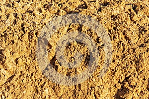 Construction sand pile texture background close up