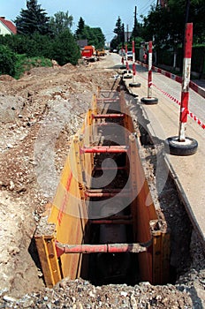 the construction of a sewer