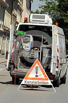 the construction of a sewer