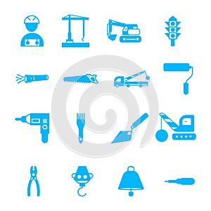 Construction sing symbol- vector icon set