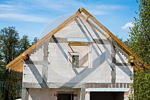 Construction of a single-family house