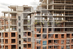 Construction site of an apartment building