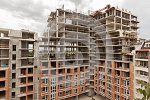 Construction site of an apartment building