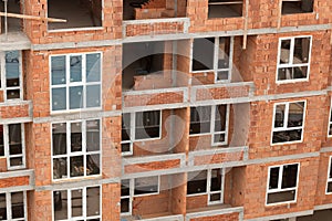 Construction site of an apartment building