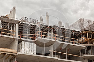 Construction site of an apartment building