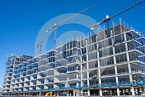 Construction site for apartment buildings