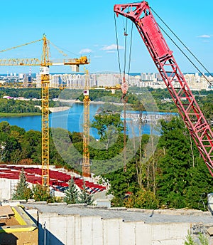 Construction site apartments Kyiv Ukraine