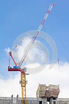 Construction site with big cranes