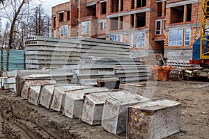 Construction site of a brick house