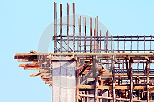 Construction site building, Construction home architecture project area, House construction image for background, cement wood