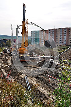 Construction site, city Brno, Czech republic, Europe