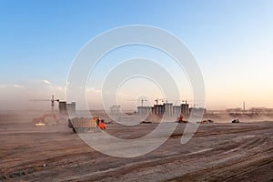 The construction site of coal preparation factory