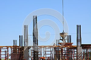 Concrete Pour at a Construction Site photo