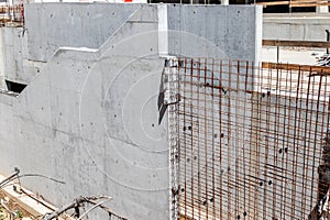 Construction site, concrete slabs