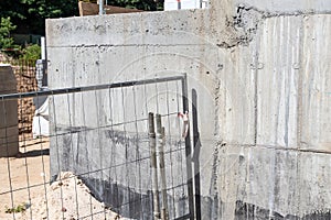 Construction site, concrete slabs
