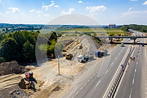 Construction site. Construction of a plant for the production of asphalt.