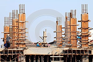 Construction Site and Construction Workers area, People are working on construction, Group of People are Professional construction