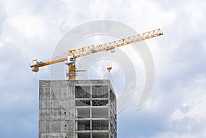 Construction site with crane