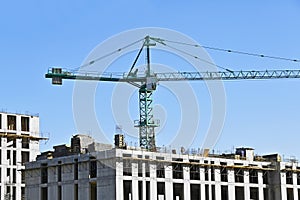 Construction site with crane