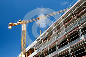 Construction site with crane