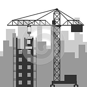 Construction site with a crane