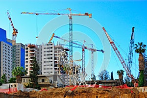 Construction Site Cranes photo