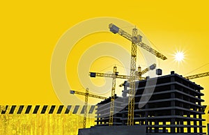 Construction Site with Cranes