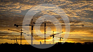 Construction Site At Dawn