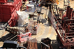 Construction Site with Different Equipments in Place