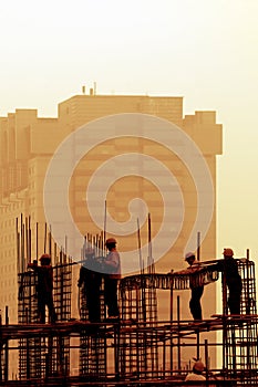 Construction Site at dusk.