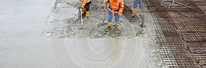 construction site of flooring a new built house: photo