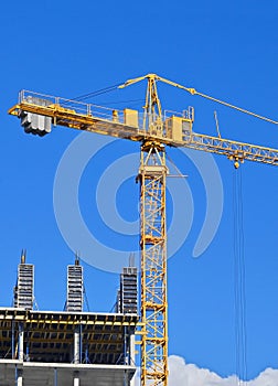 Construction site with formwork